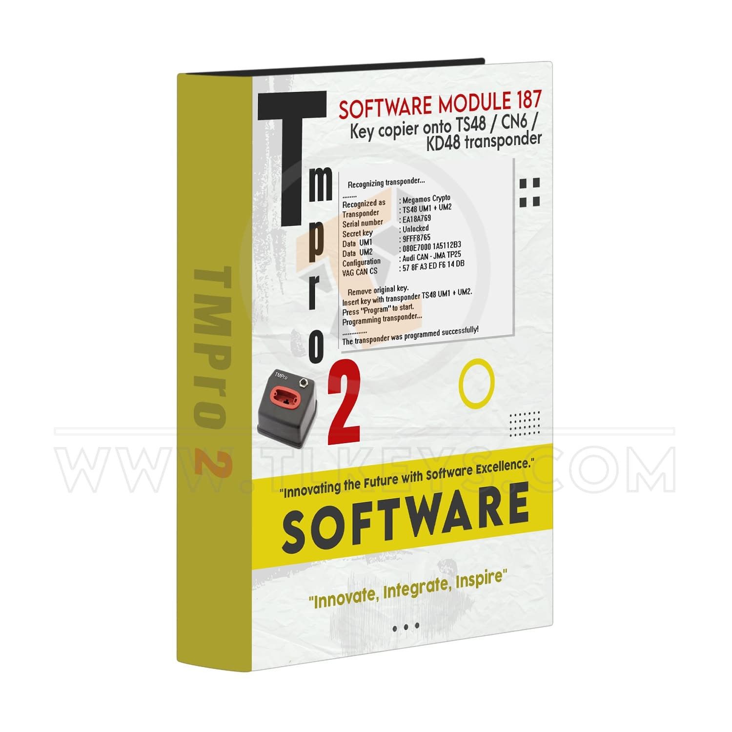 Tmpro 2 Tmpro 2 Software module 187 – Key copier onto TS48 / CN6 / software