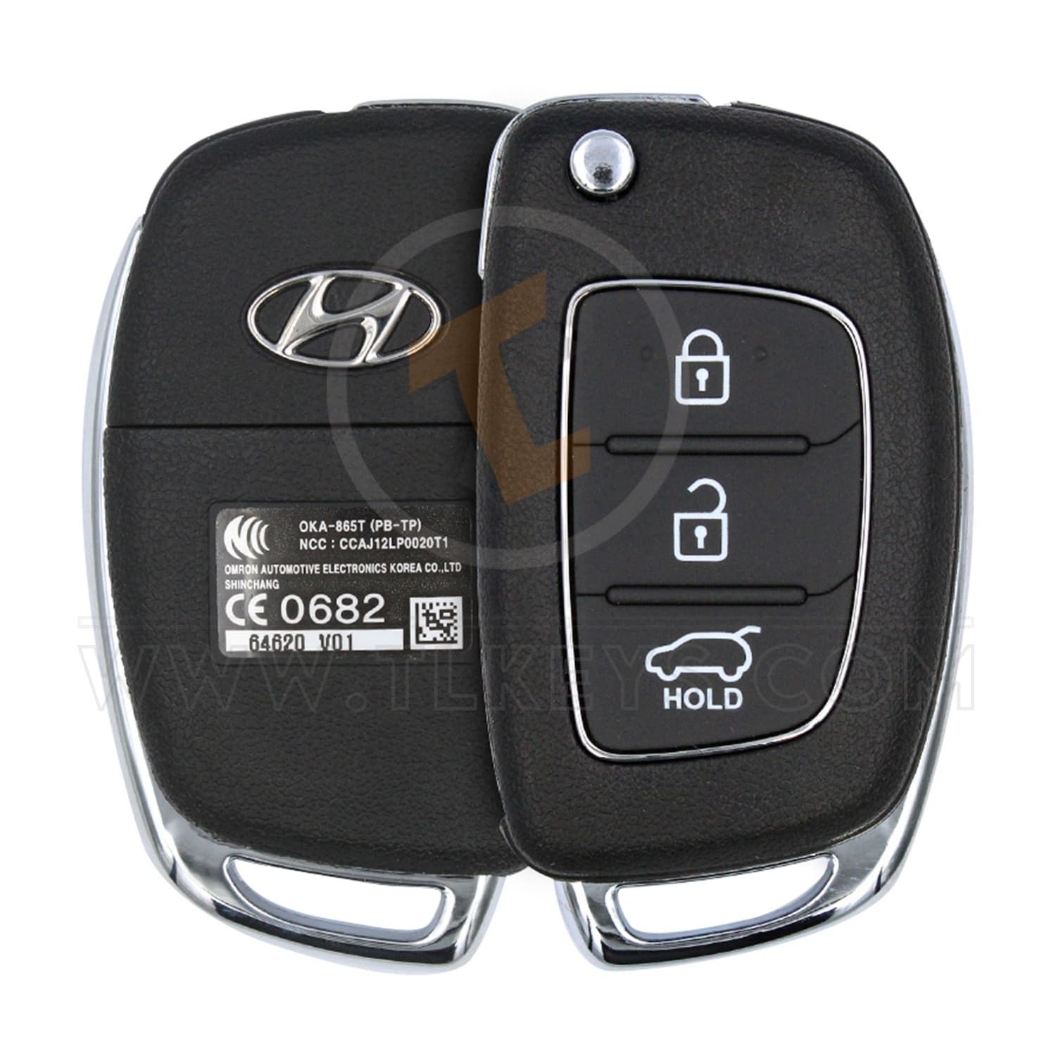 Genuine Hyundai i20 Flip Key Remote 2012 2015 P/N: 95430-1JAB1 433MHz Frequency 433MHz