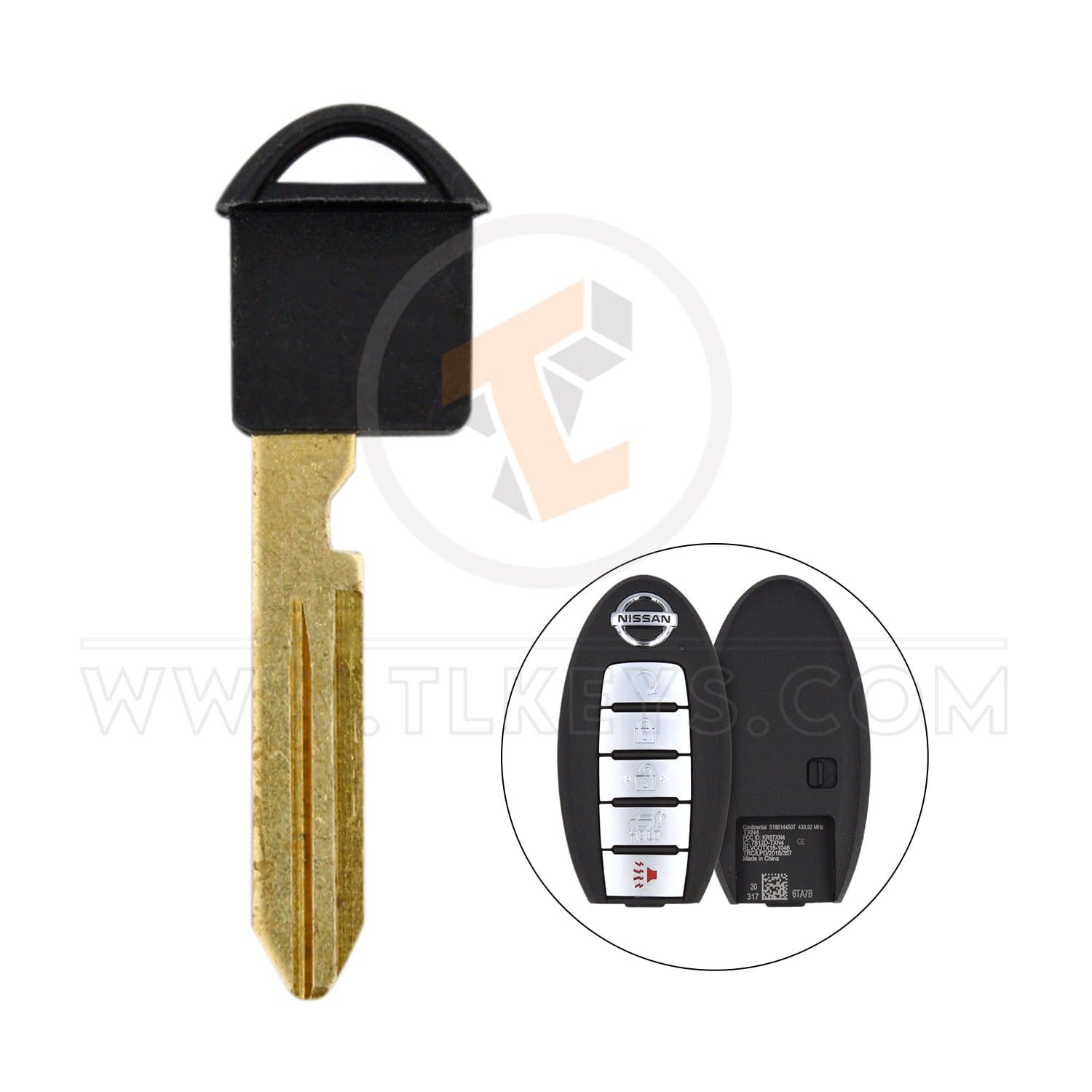 Nissan Smart Key Remote Emergency Key Blade Original Transponder Chip ID 46