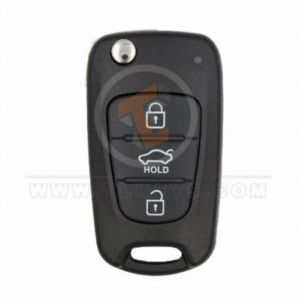 Hyundai 2010-2015 Flip Key Remote Shell 3 Buttons Sedan Trunk Status Aftermarket