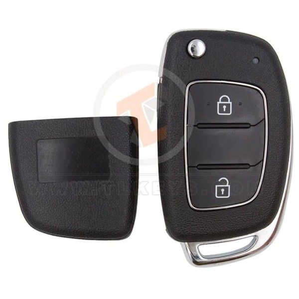 Hyundai Flip Key Remote Shell 2 Buttons HYN14R Blade Aftermarket Brand Buttons 2