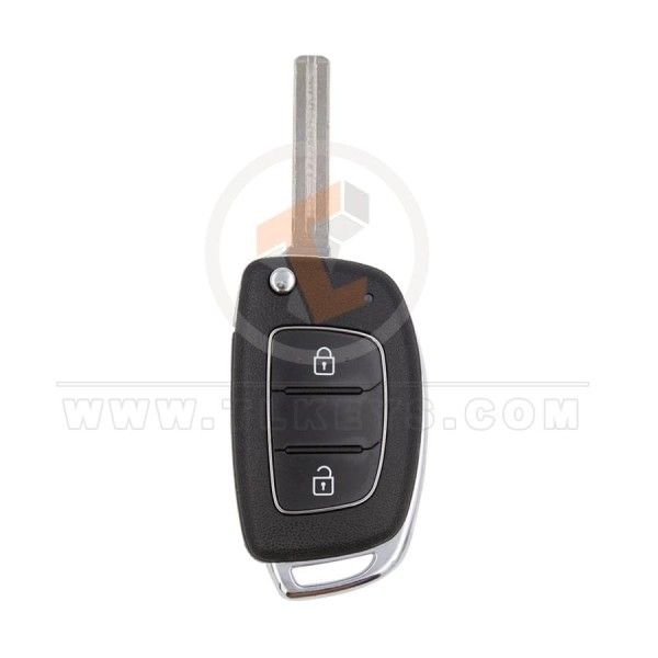 Hyundai Flip Key Remote Shell 2 Buttons TOY40 Blade Aftermarket Brand Emergency Key/blade Included