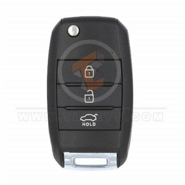 KIA 2013-2017 Flip Remote Key Shell 3 Buttons Sedan Trunk Panic Button No