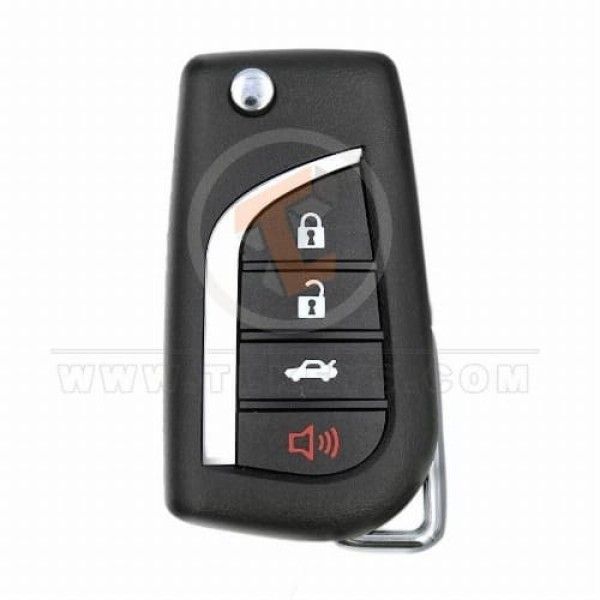 Toyota Camry 2016-2020 Flip Key Remote Shell 4 Buttons Aftermarket Remote Shell