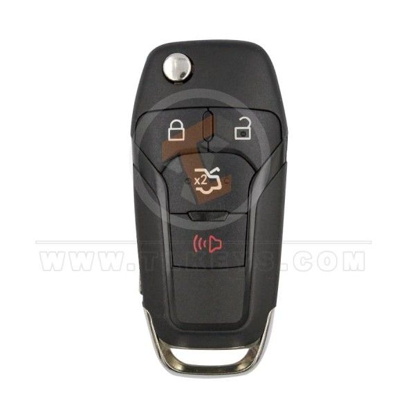 Ford Fusion Flip Key Remote Shell 4 button Aftermarket Brand Panic Button Yes