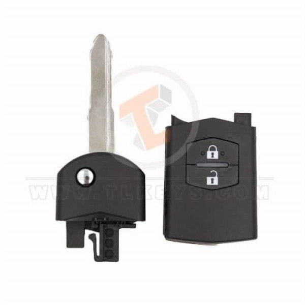 Mazda 2 3 5 M6 2008-2015 Flip Key Remote Shell 2 Buttons Emergency Key/blade Included