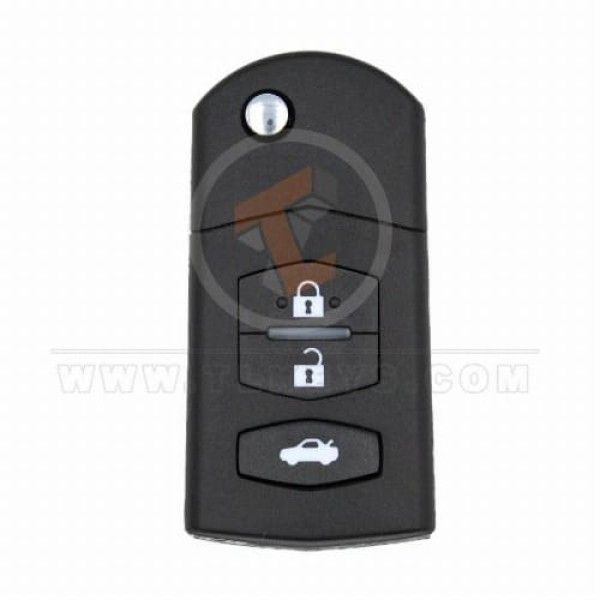 Mazda Flip Key Remote Shell 3 Buttons - Head And Body 