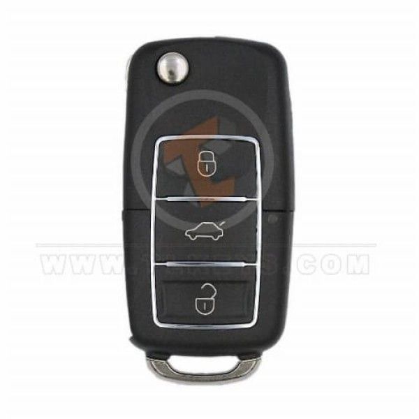 Keydiy Flip Remote Key 3 Buttons Volkswagen Type B01-3 Luxury Black KeyDiy Remote Type B Series