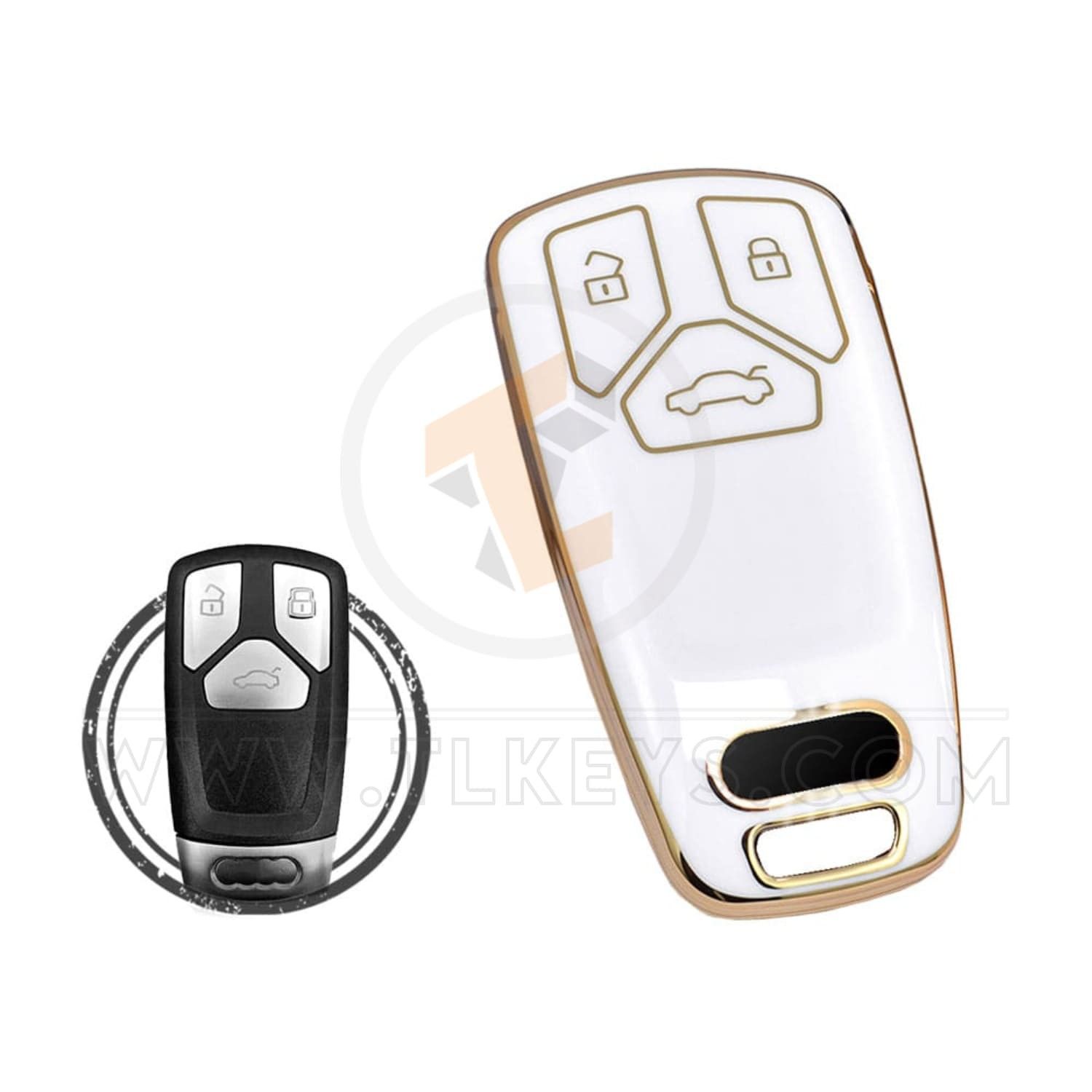 TPU Car Key Cover Case Compatible With Audi TT A4 Buttons 3
