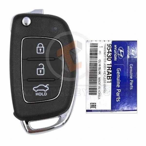 Genuine Hyundai Accent SOLARIS Flip Key Remote 2011 2018 P/N: 95430-1RAB1 Transponder Chip ID 46