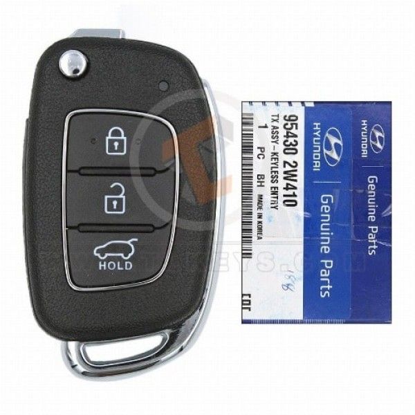 Genuine Hyundai Santa Fe Flip Key Remote 2014 2018 P/N: 95430-2W410 Transponder Chip DST80