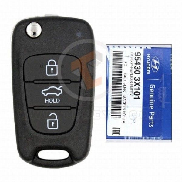 Genuine Hyundai Elantra Flip Key Remote 2011 2016 P/N: 95430-3X100 Transponder Chip PCF7936A