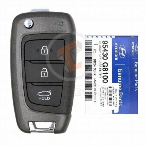 Genuine Hyundai Azera Flip Key Remote 2018 2019 P/N: 95430-G8100 Transponder Chip ID 47