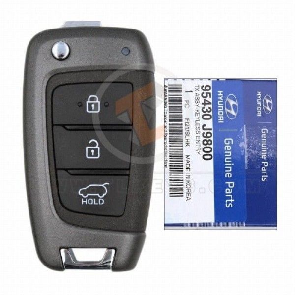 Genuine Hyundai Kona Flip Key Remote 2017 2020 P/N: 95430-J9800 Panic Button Yes
