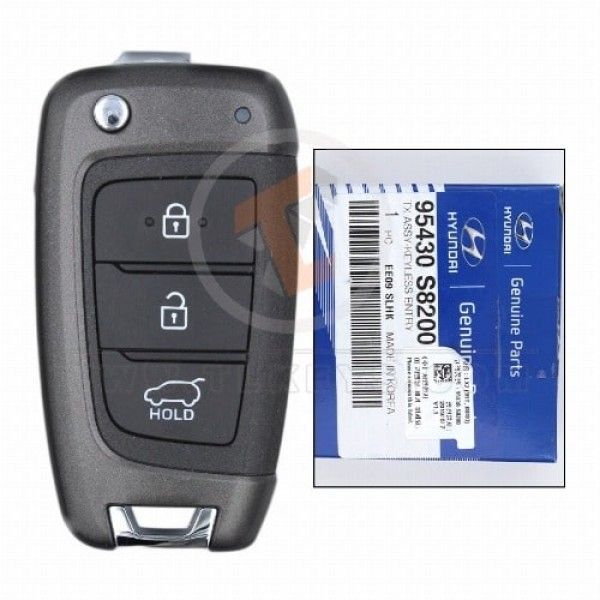 Genuine Hyundai Palisade Flip Key Remote 2019 P/N: 95430-S8200 433MHz Transponder Chip Hitag 3