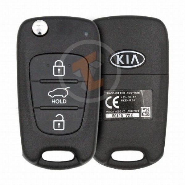 Genuine Kia Rio Flip Key Remote 2011 2017 P/N: 95430-1W051 433MHz Transponder Chip ID 4D