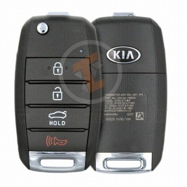 Genuine Kia Rio Flip Key Remote 2018 2021 P/N: 95430-H9800 433MHz Panic Button Yes