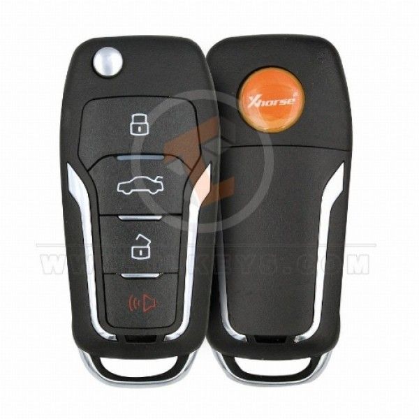 Xhorse XKFO01EN Wired Flip Key Remote 4 Buttons Without Chip Xhorse