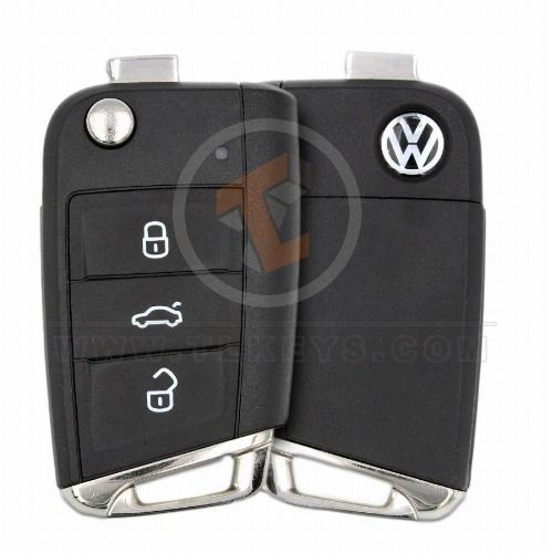 Genuine Volkswagen Flip Key Remote 2015 2020 P/N: 5G0959752 DE 434MHz Remote Type Flip Key Remote