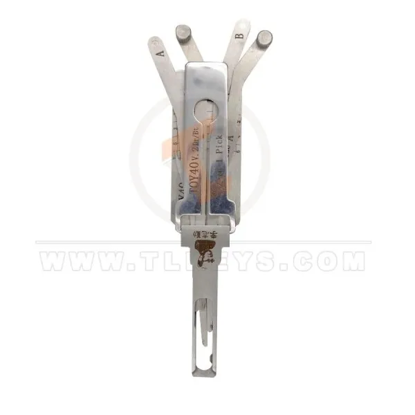 Lishi lock pick car key decoder for TOY40 V.2 toyota front 34476 Lishi lock pick car key decoder for TOY40 V.2 toyota front 34476