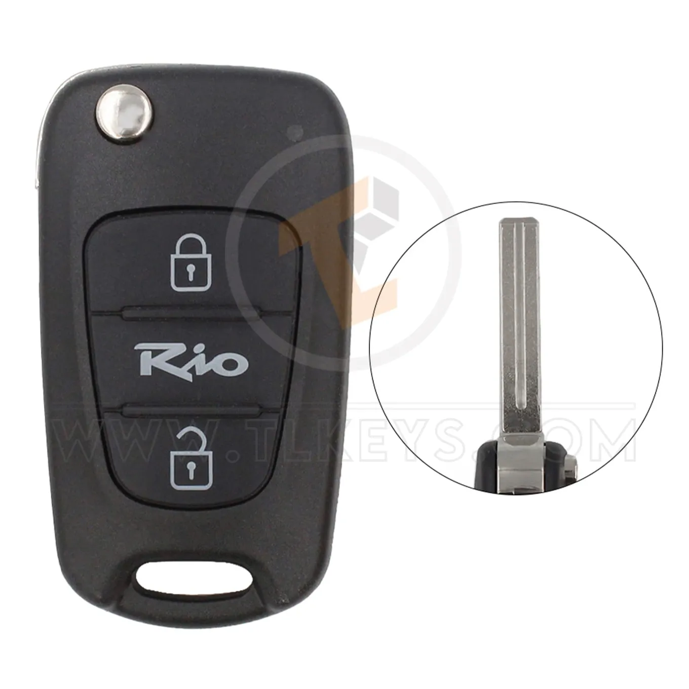 Kia rio flip key remote shell 2buttons laser blade aftermarket 34861 1 Kia rio flip key remote shell 2buttons laser blade aftermarket 34861 1