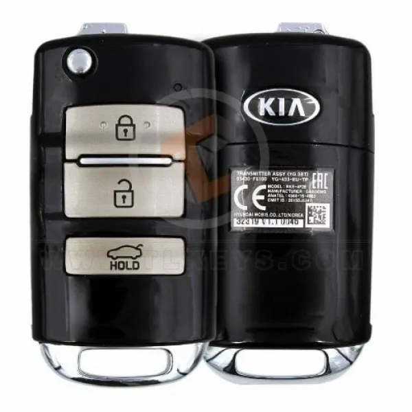 Genuine Kia Cadenza Flip Key Remote 2016 2020 P/N: 95430 F6100 433MHz Transponder Chip DST80 Genuine Kia Cadenza Flip Key Remote 2016 2020 P/N: 95430 F6100 433MHz Transponder Chip DST80