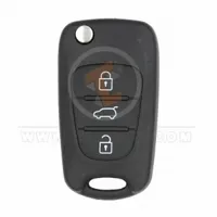 hyundai 2010 2013 flip key remote shell 3 buttons flat groove laser blade front 24066 - thumbnail