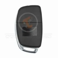 hyundai flip key remote shell 3 buttons right groove normal blade back 33370 - thumbnail
