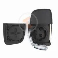 hyundai flip key remote shell 3 buttons right groove normal blade details 33370 - thumbnail