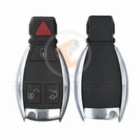 Mercedes BGA Chrome Remote Key Shell With Blade 4 Button Aftermarket front 32987 - thumbnail
