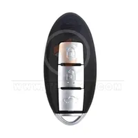nissan smart key remote shell 3button without side lock aftermarket 34940 front - thumbnail