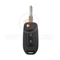 renault flip key remote shell 2buttons with white back cover aftermarket 34974 key - thumbnail