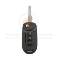 renault flip key remote shell 3buttons with back cover aftermarket 34973 key - thumbnail