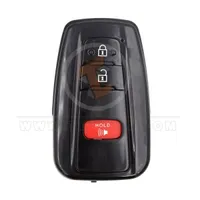 toyota smart key remote shell 2+1 buttons with mirror painted aftermarket front 34992 - thumbnail