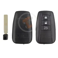 toyota smart key remote shell 3buttons suv trunk with matt painted aftermarket component 34989 - thumbnail