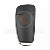 Audi 2004 2009 Flip Key Remote Shell 3 Buttons Aftermarket back 33467 - thumbnail