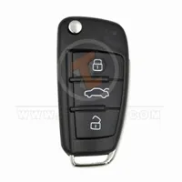 Audi 2004 2009 Flip Key Remote Shell 3 Buttons Aftermarket front 33467 - thumbnail