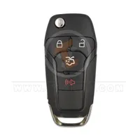 ford fusion 4 buttons flip key remote shell aftermarket front 34527 - thumbnail