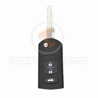 mazda flip key remote shell 3 buttons head and body blade 33419 - thumbnail