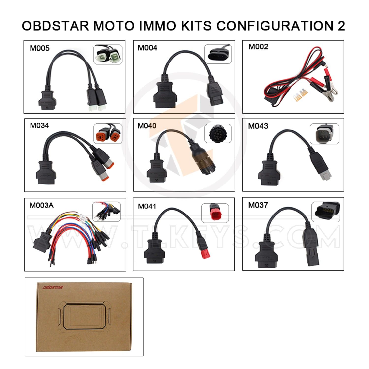 OBDSTAR MOTO Immo Kits Configuration 2 Compatible devices X300 Pro4