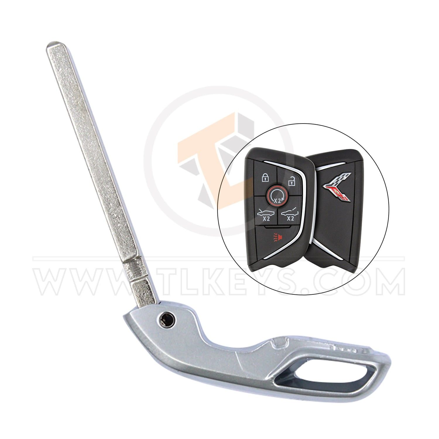 Chevrolet Corvette 2020 Emergency Key Blade For Smart Key Remote Status Aftermarket