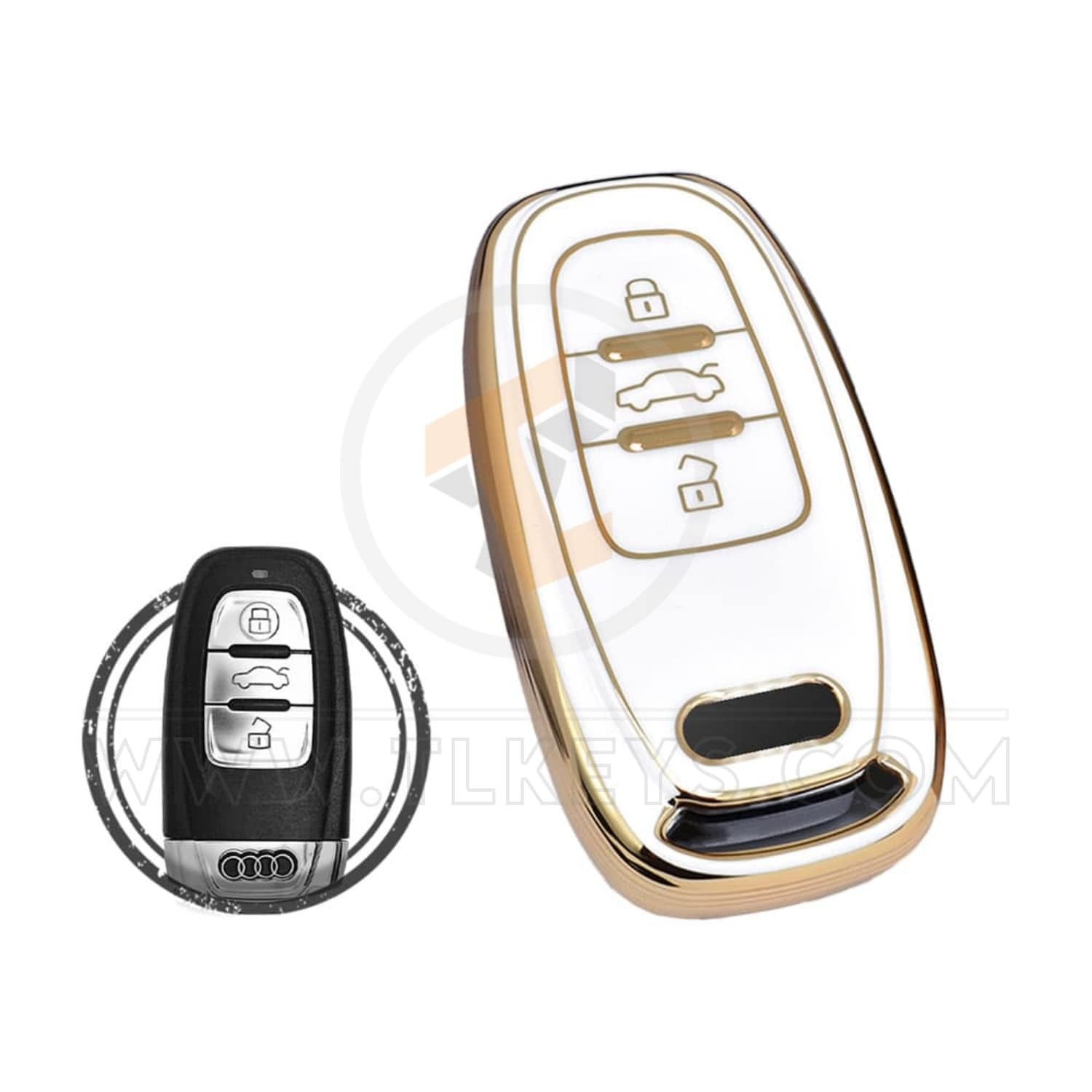 TPU Car Key Cover Case Compatible With Audi Smart Status Aftermarket