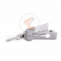 Original Lishi 2-in-1 Pick Decoder Tool NE72 V.3 +AG Blade Profile NE72 V.3 +AG