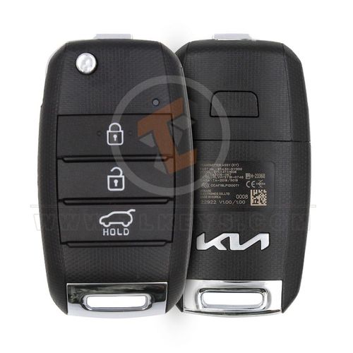 Genuine Kia Flip Key Remote P/N: 95430-DY000 433MHz 3 Buttons Remote Type Flip Key Remote