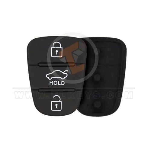 Replacement Rubber Pad Silicon 3 buttons For Hyundai Solaris Accent Tucson l10 l20 l30 / KIA Rio Ceed Flip Key Remote Shell Buttons 3