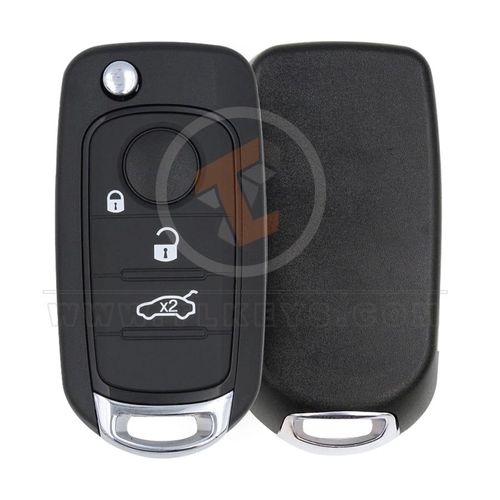 Genuine Flip Key Remote FIAT 500X 433MHz 3 Buttons HITAG AES 4A Remote Type Flip Key Remote