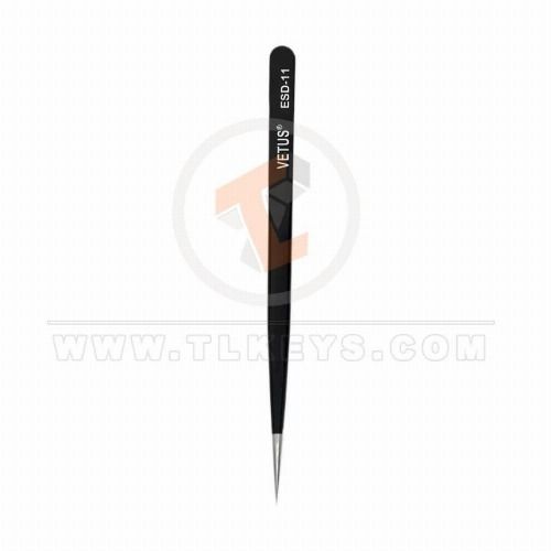 ESD-11 VETUS PRECISION ELECTRO STATIC DISCHARGE SAFE STAINLESS TWEEZERS Black maintenance tools