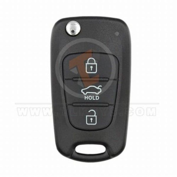 Hyundai Sedan Flip Key Remote Shell 3 Buttons Sedan Trunk TOY40 Blade Panic Button No
