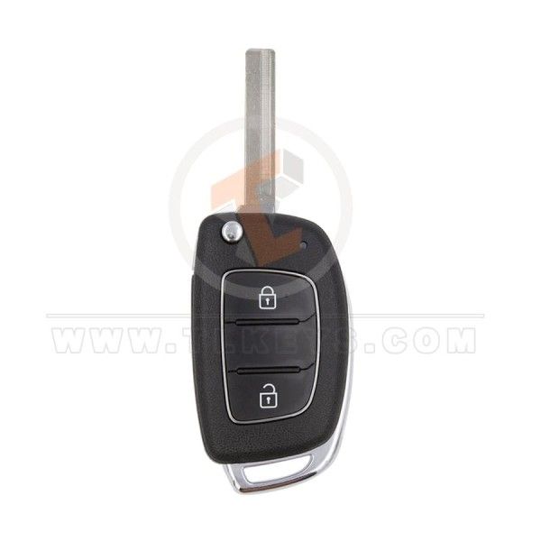Hyundai Flip Key Remote Shell 2 Buttons HYN17 Blade Aftermarket Brand Emergency Key/blade Included