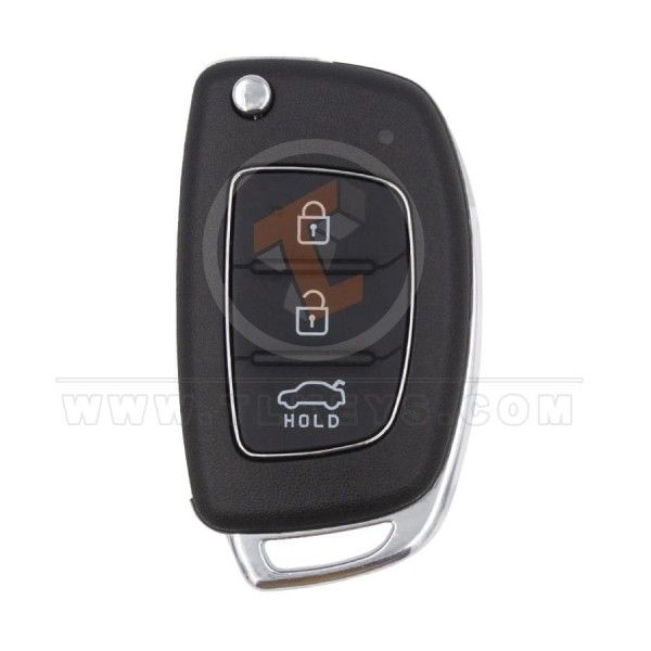 Hyundai Flip Key Remote Shell 3 Buttons Sedan Trunk HYN17R Blade Emergency Key/blade Included